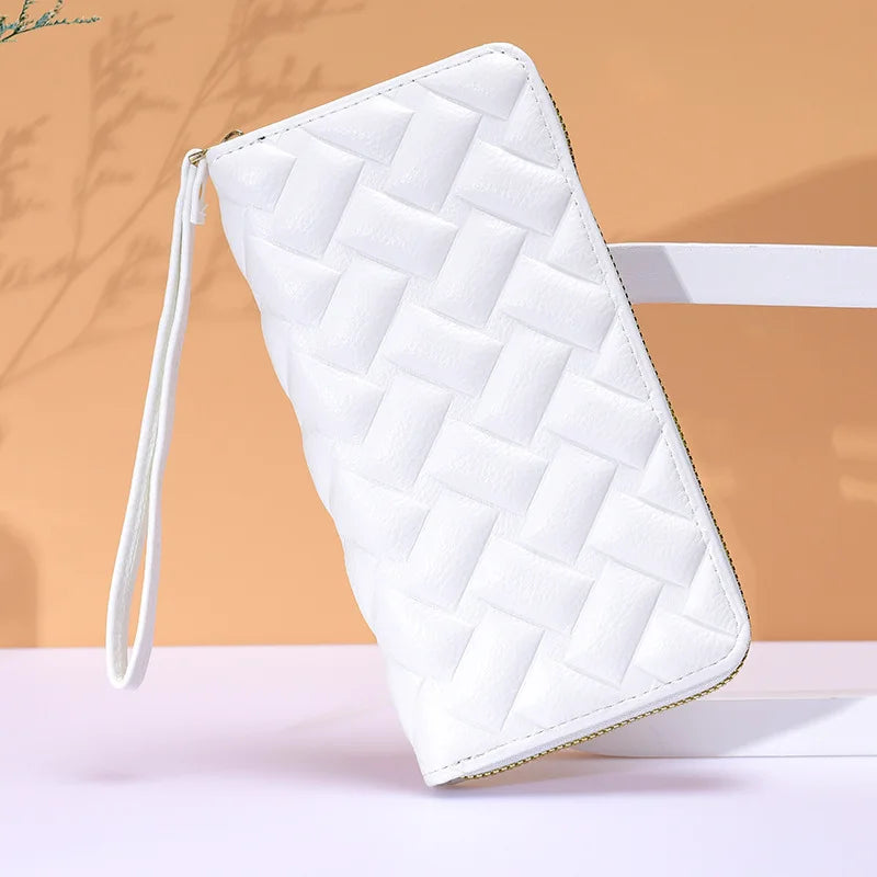 Women Long Wallet Pu Leather Card Holder Large Capacity Female Multi-function Coin Purse Clutch Money Bag Phone Wristlet Handbag