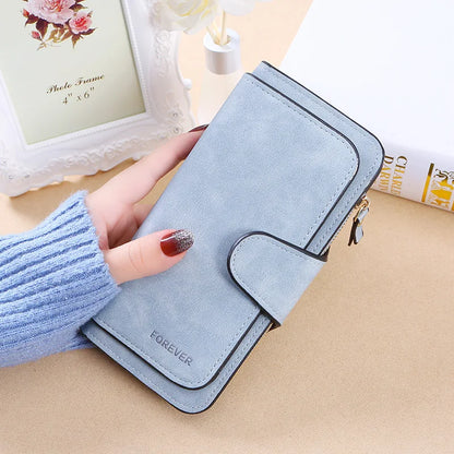 Women Long Wallet Pu Leather Card Holder Large Capacity Female Multi-function Coin Purse Clutch Money Bag Phone Wristlet Handbag