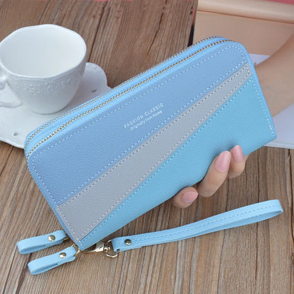 Women Long Wallet Pu Leather Card Holder Large Capacity Female Multi-function Coin Purse Clutch Money Bag Phone Wristlet Handbag