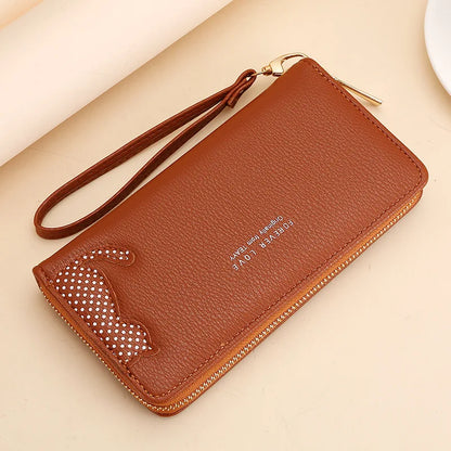Women Long Wallet Pu Leather Card Holder Large Capacity Female Multi-function Coin Purse Clutch Money Bag Phone Wristlet Handbag