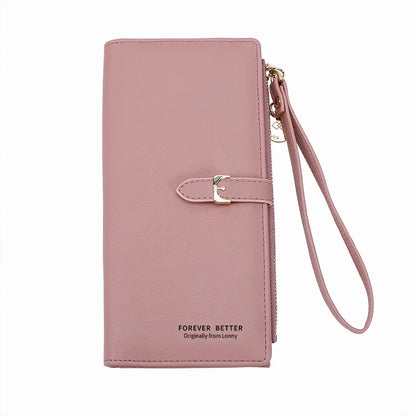 Women Long Wallet Pu Leather Card Holder Large Capacity Female Multi-function Coin Purse Clutch Money Bag Phone Wristlet Handbag