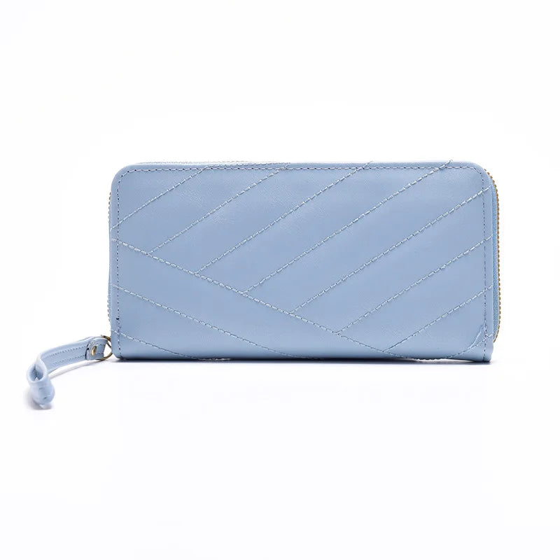 Women Long Wallet Pu Leather Card Holder Large Capacity Female Multi-function Coin Purse Clutch Money Bag Phone Wristlet Handbag