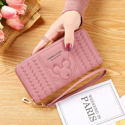 Women Long Wallet Pu Leather Card Holder Large Capacity Female Multi-function Coin Purse Clutch Money Bag Phone Wristlet Handbag
