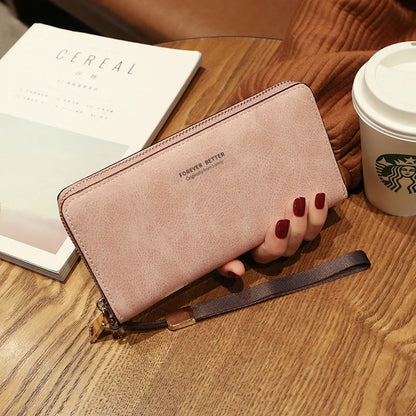 Women Long Wallet Pu Leather Card Holder Large Capacity Female Multi-function Coin Purse Clutch Money Bag Phone Wristlet Handbag