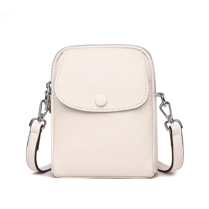 Women Luxury Solid Genuine Leather Shoulder Messenger Bags Cow Leather Small Phone Bag Wallets Fashion Female Messenger Tote Sac