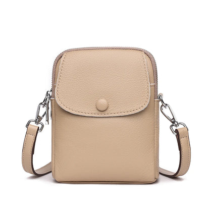 Women Luxury Solid Genuine Leather Shoulder Messenger Bags Cow Leather Small Phone Bag Wallets Fashion Female Messenger Tote Sac