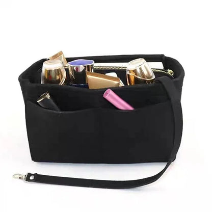 Women Make Up Organizer Felt Insert Bag Handbag Travel Inner Purse Portable Cosmetic Fit Various Brand Bags for Female
