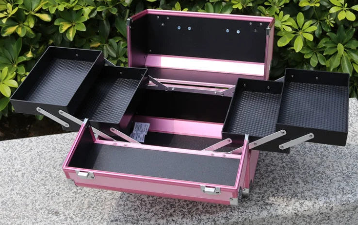 Women Makeup Case Cosmetic Case Organizer Box  Travel Makeup Box Women Aluminum Cosmetic Suitcase Cosmetic Bag Women Makeup Bag