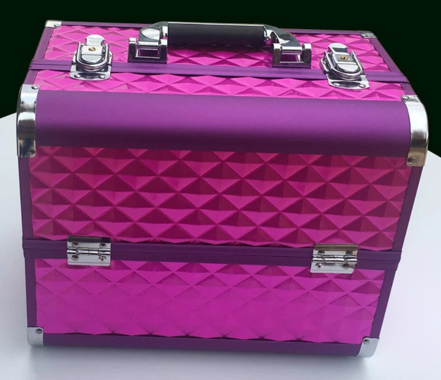 Women Makeup Case Cosmetic Case Organizer Box  Travel Makeup Box Women Aluminum Cosmetic Suitcase Cosmetic Bag Women Makeup Bag