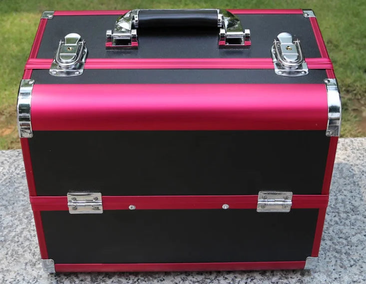 Women Makeup Case Cosmetic Case Organizer Box  Travel Makeup Box Women Aluminum Cosmetic Suitcase Cosmetic Bag Women Makeup Bag