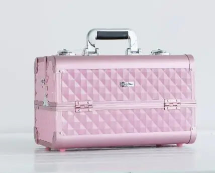 Women Makeup Case with Plastic Adjustable Divider Travel Makeup Suitcase Women Cosmetic Train Case Cosmetic Bag Women Makeup Bag