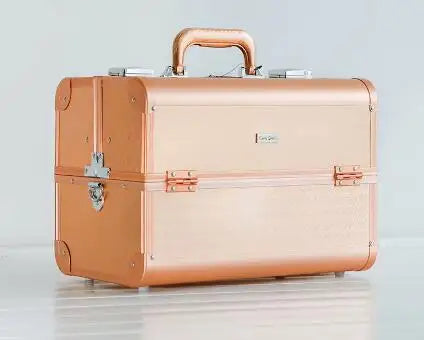 Women Makeup Case with Plastic Adjustable Divider Travel Makeup Suitcase Women Cosmetic Train Case Cosmetic Bag Women Makeup Bag