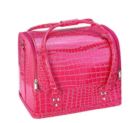 Women Makeup Suitcase  Multilayer Cosmetic Bag Cosmetic Suitcase Make Up Organizer Box Beauty Salon Case Tattoos Nail Art Tool