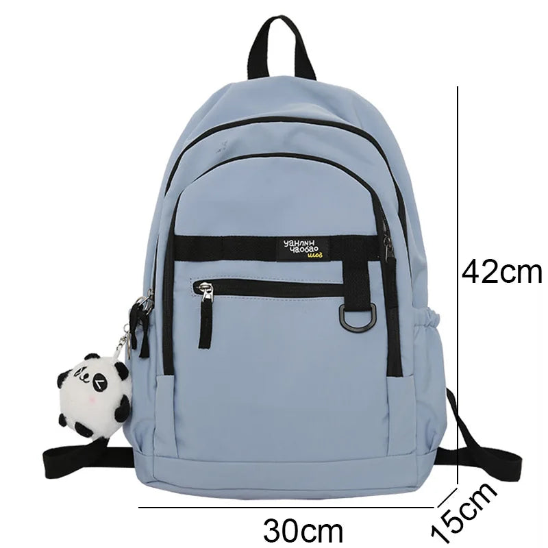 Women Male White Waterproof Travel Backpack Men Female Leisure Book Bag Lady Laptop College Backpack Fashion Boy Girl School Bag