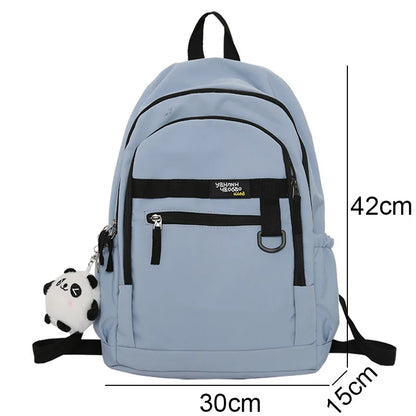 Women Male White Waterproof Travel Backpack Men Female Leisure Book Bag Lady Laptop College Backpack Fashion Boy Girl School Bag