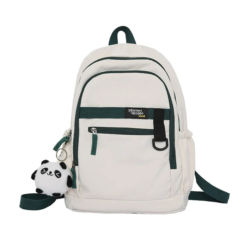 Women Male White Waterproof Travel Backpack Men Female Leisure Book Bag Lady Laptop College Backpack Fashion Boy Girl School Bag