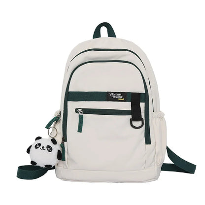 Women Male White Waterproof Travel Backpack Men Female Leisure Book Bag Lady Laptop College Backpack Fashion Boy Girl School Bag