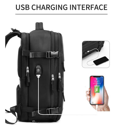 Women Man Laptop Backpack 15.6inch Teenage Girl USB Charging School Book Independent Shoe Bag Travel Backpacks Outdoor Luggage