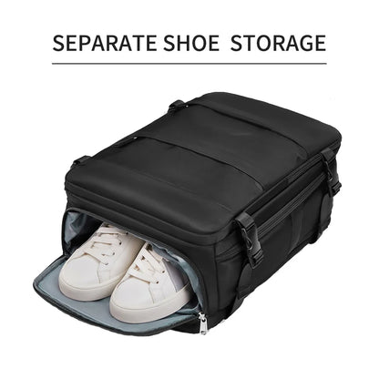 Women Man Laptop Backpack 15.6inch Teenage Girl USB Charging School Book Independent Shoe Bag Travel Backpacks Outdoor Luggage