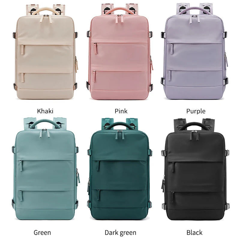 Women Man Laptop Backpack 15.6inch Teenage Girl USB Charging School Book Independent Shoe Bag Travel Backpacks Outdoor Luggage