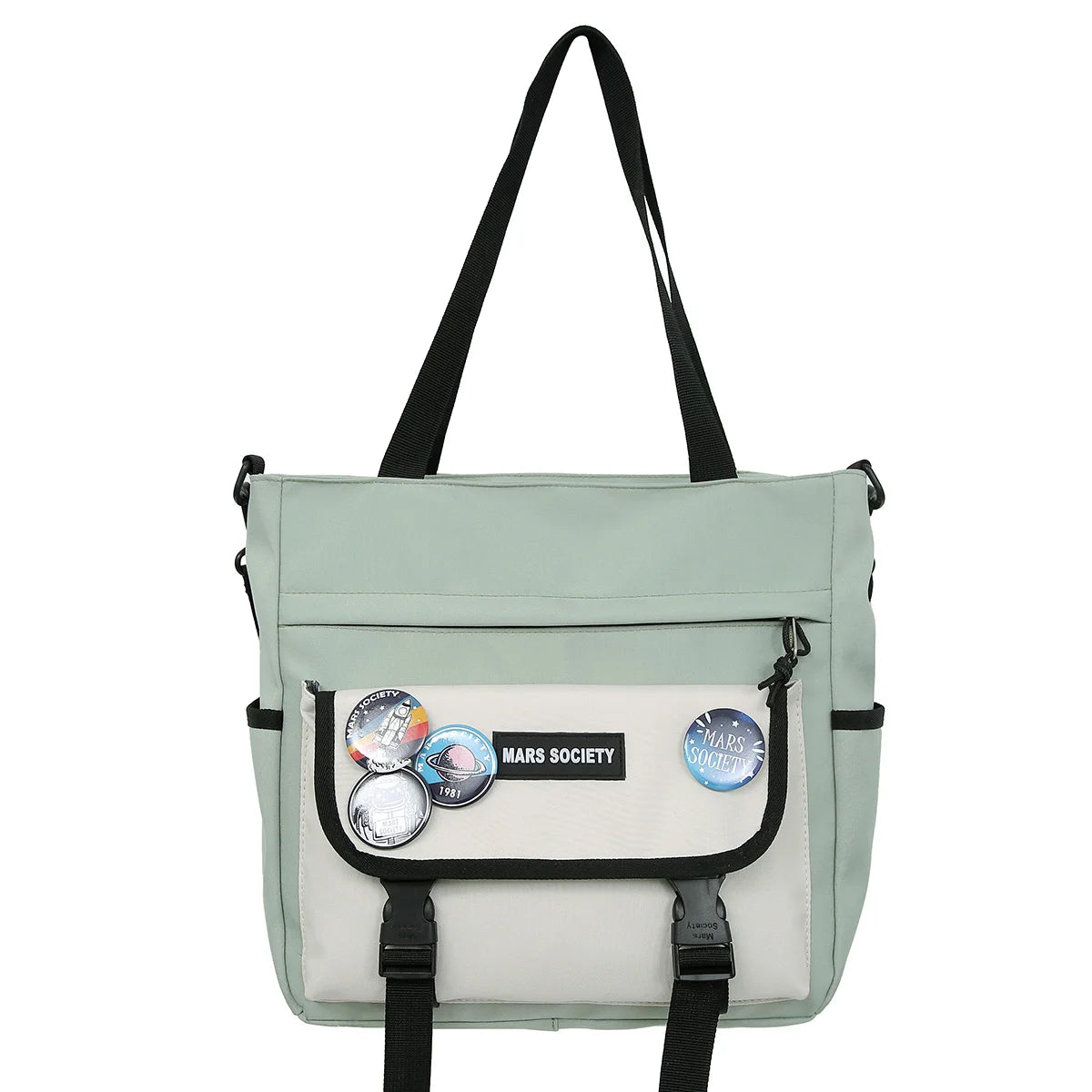 Women Men Cool Handbag Trendy Female High Capacity Crossbody Bags Teen Lady Badge Shoulder Bag Fashion Girl Boy Travel Messenger