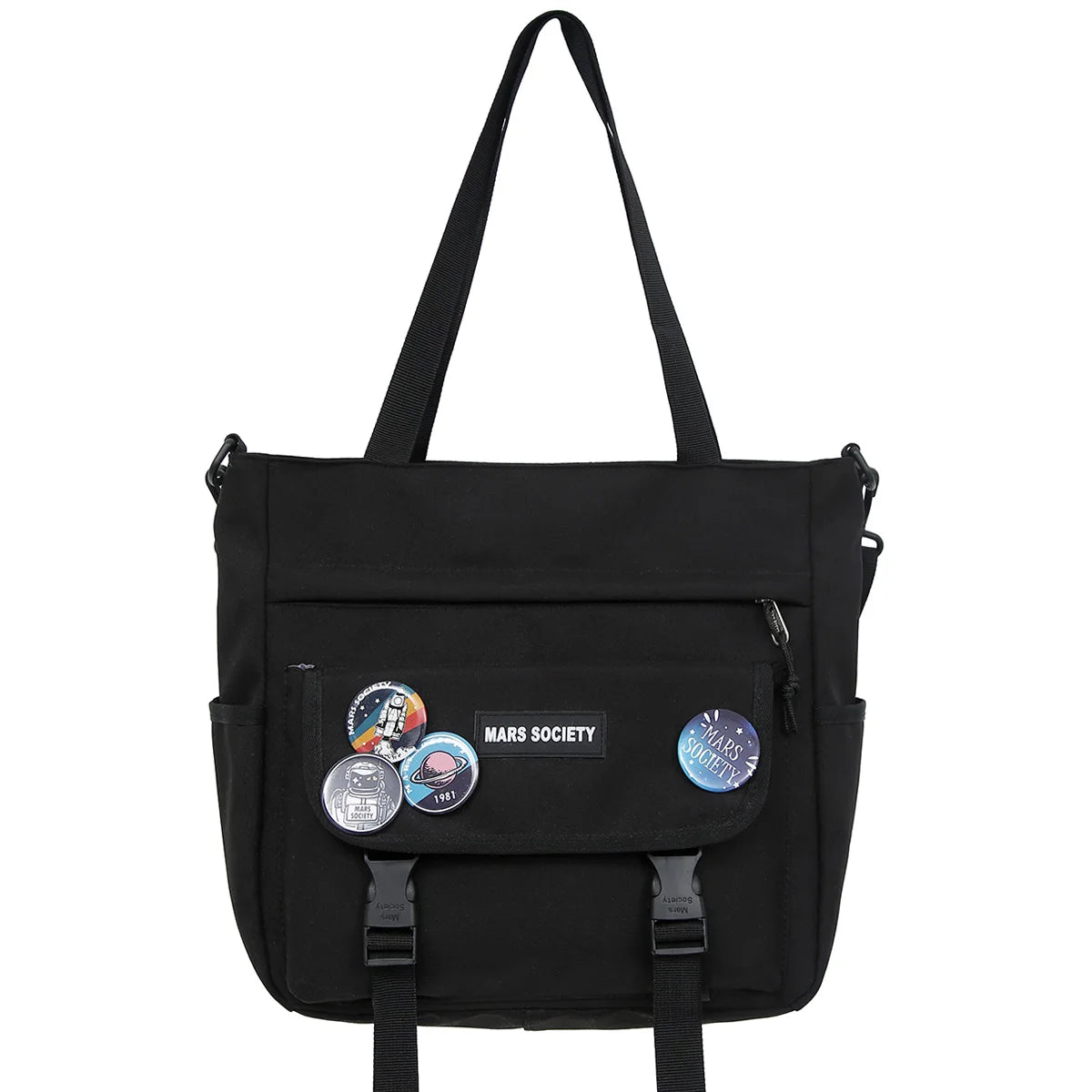 Women Men Cool Handbag Trendy Female High Capacity Crossbody Bags Teen Lady Badge Shoulder Bag Fashion Girl Boy Travel Messenger
