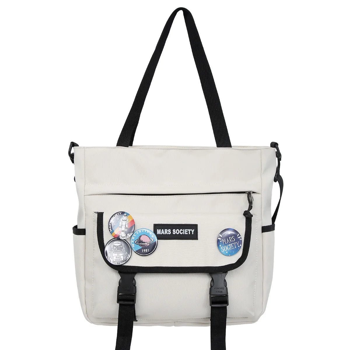 Women Men Cool Handbag Trendy Female High Capacity Crossbody Bags Teen Lady Badge Shoulder Bag Fashion Girl Boy Travel Messenger