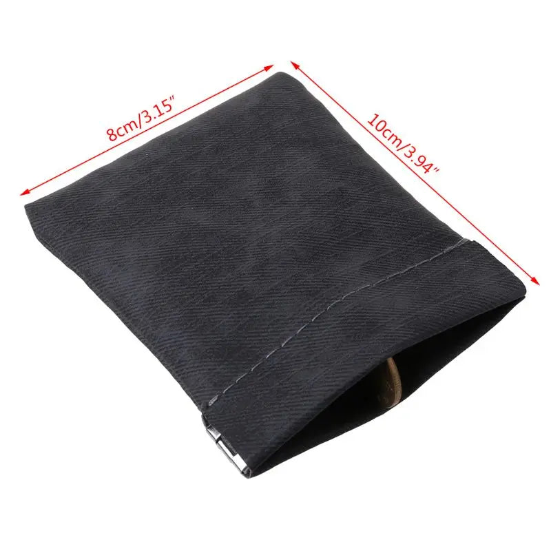 Women Men Frosted Leather Mini Coin Change Purse Wallet  Strong Metal Spring Closure Small Soft Bag