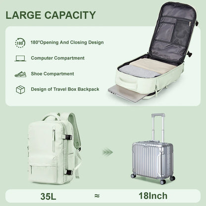 Women Men Large Capacity 15.6 16 Inch Laptop Backpack USB Charging Waterproof School Backpack Independent Shoe Bag