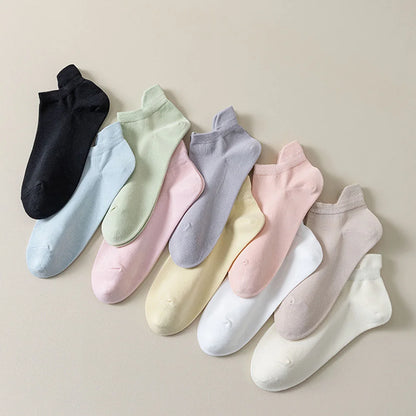 Women Men Socks Couple Student Cotton New Sporty Running Solid Color Boat Ankle Socks