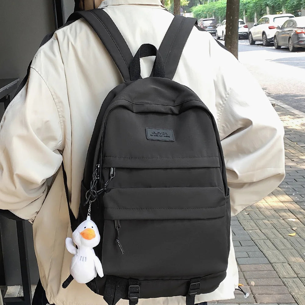 Women Men Waterproof Nylon School Backpack Lady Laptop Cute Student Bag Fashion Cool Boy Girl Backpack Travel Female College Bag