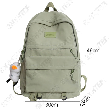 Women Men Waterproof Nylon School Backpack Lady Laptop Cute Student Bag Fashion Cool Boy Girl Backpack Travel Female College Bag