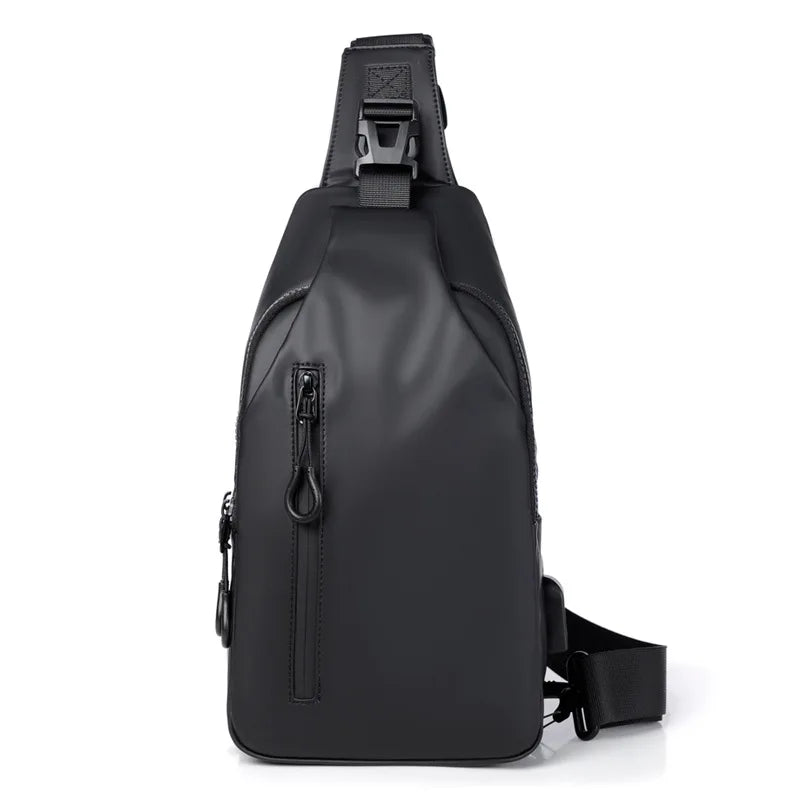 Women & Men's Sling Bag Shoulder Crossbody Backpack Waterproof Chest Bag with USB Charging Port Lightweight Casual Daypack