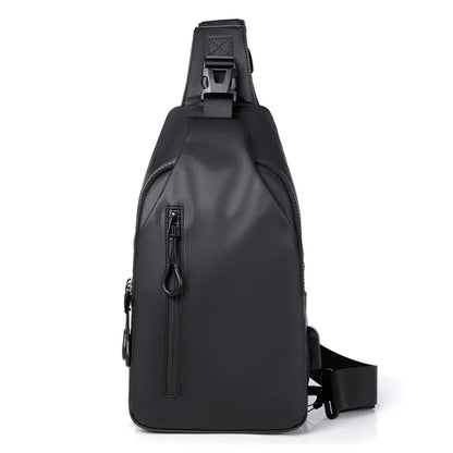 Women & Men's Sling Bag Shoulder Crossbody Backpack Waterproof Chest Bag with USB Charging Port Lightweight Casual Daypack