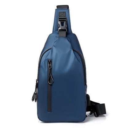 Women & Men's Sling Bag Shoulder Crossbody Backpack Waterproof Chest Bag with USB Charging Port Lightweight Casual Daypack