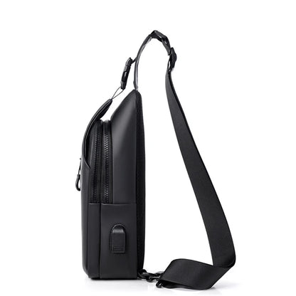 Women & Men's Sling Bag Shoulder Crossbody Backpack Waterproof Chest Bag with USB Charging Port Lightweight Casual Daypack