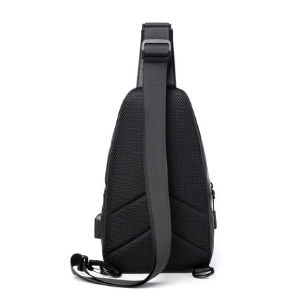 Women & Men's Sling Bag Shoulder Crossbody Backpack Waterproof Chest Bag with USB Charging Port Lightweight Casual Daypack