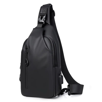 Women & Men's Sling Bag Shoulder Crossbody Backpack Waterproof Chest Bag with USB Charging Port Lightweight Casual Daypack