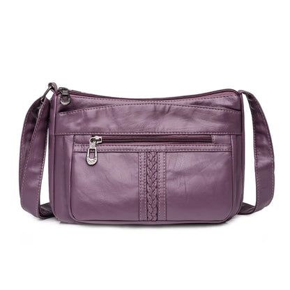 Women Messenger Bag Summer Style Fashion Shoulder Bag 2021 Super Soft Leather Crossbody Bags for Women 4 Pockets Sac A Main New