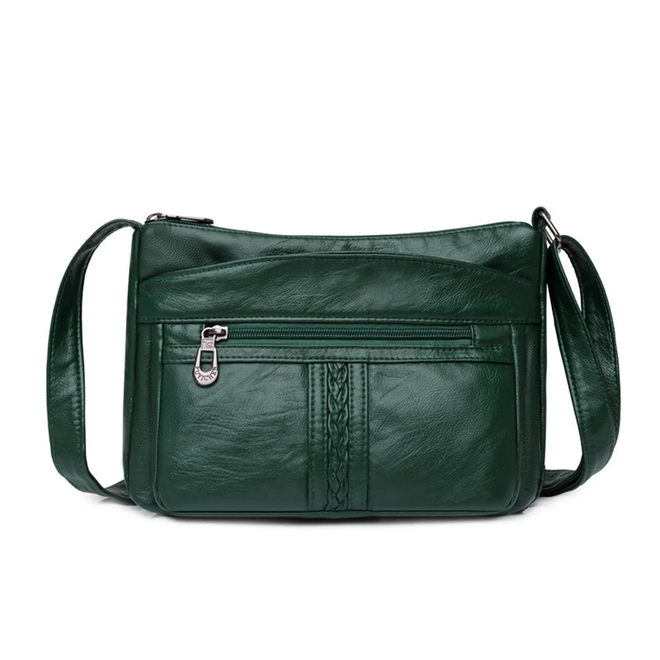 Women Messenger Bag Summer Style Fashion Shoulder Bag 2021 Super Soft Leather Crossbody Bags for Women 4 Pockets Sac A Main New