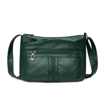 Women Messenger Bag Summer Style Fashion Shoulder Bag 2021 Super Soft Leather Crossbody Bags for Women 4 Pockets Sac A Main New