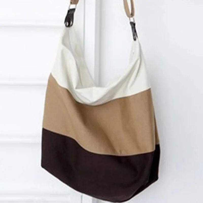 Women Messenger Bags Beach Canvas Fashion Stripes Handbags Ladies Shoulder Bag Female Totes Casual Bolsa Shopping Crossbody Bags