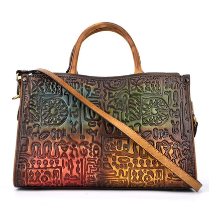Women Messenger Shoulder Cross Body Bags Retro Real Cowhide Tote Hobos Handbag High Quality Genuine Leather Top Handle Bag