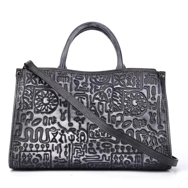 Women Messenger Shoulder Cross Body Bags Retro Real Cowhide Tote Hobos Handbag High Quality Genuine Leather Top Handle Bag