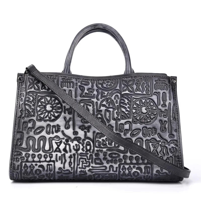 Women Messenger Shoulder Cross Body Bags Retro Real Cowhide Tote Hobos Handbag High Quality Genuine Leather Top Handle Bag