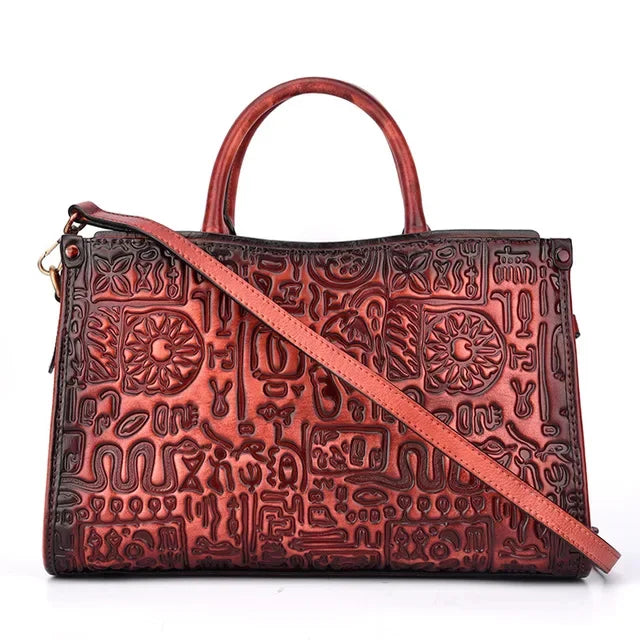Women Messenger Shoulder Cross Body Bags Retro Real Cowhide Tote Hobos Handbag High Quality Genuine Leather Top Handle Bag