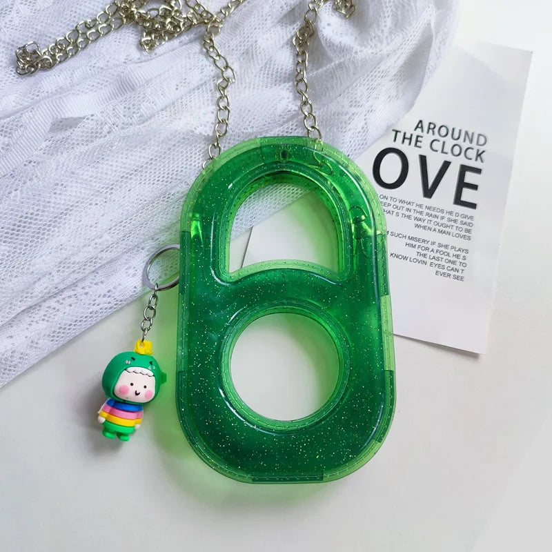 Women Mini Chain Mobile Phone Bags Fashion Transparent PVC Lady Messenger Crossbody Bags Girls Small Handbag and Purse Bolsos