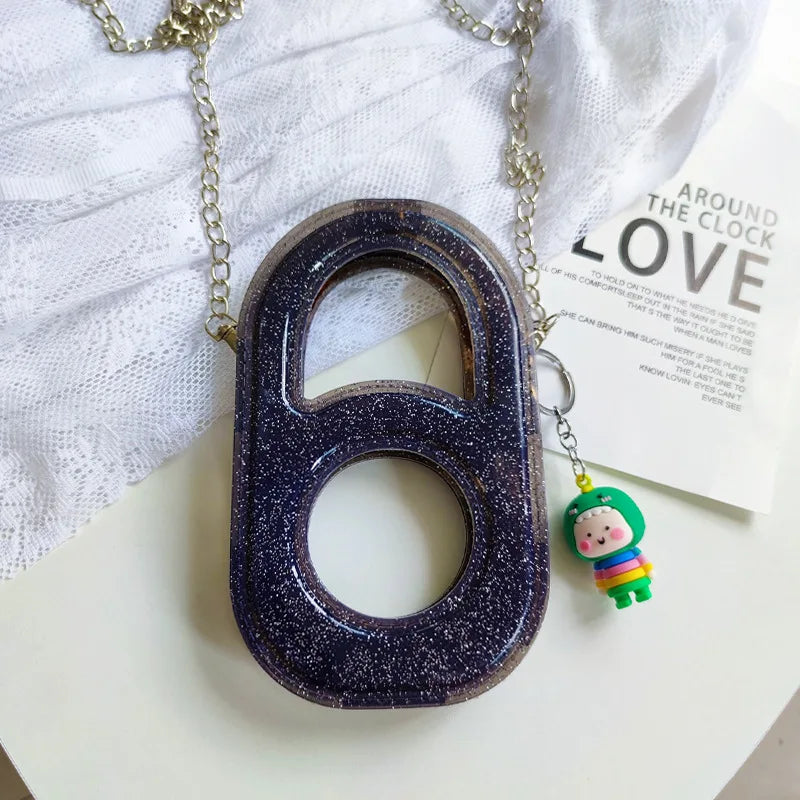 Women Mini Chain Mobile Phone Bags Fashion Transparent PVC Lady Messenger Crossbody Bags Girls Small Handbag and Purse Bolsos