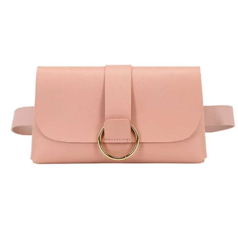 Women Mini Envelope Waist Bag PU Leather Clutch Cell Phone Purse Chest Bags Fashion Pouch