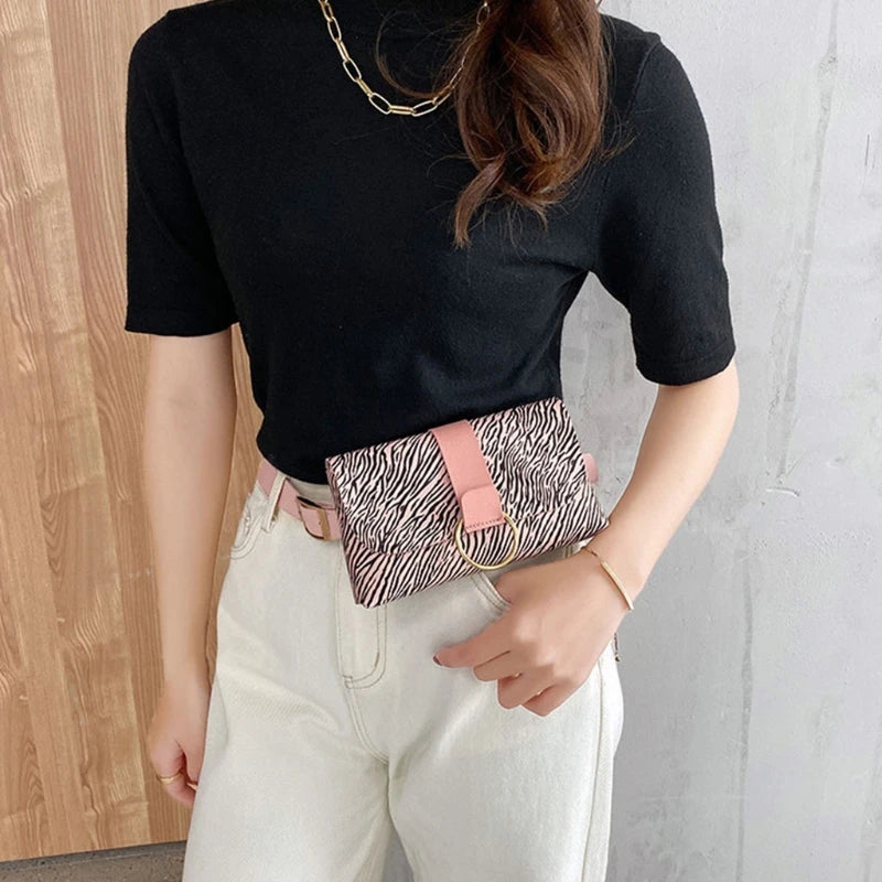 Women Mini Envelope Waist Bag PU Leather Clutch Cell Phone Purse Chest Bags Fashion Pouch